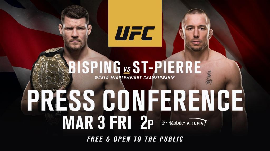 UFC conférence de presse : Bisping vs St-Pierre