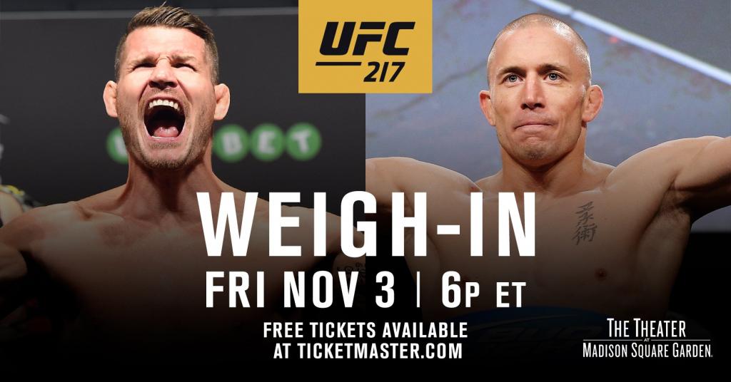 UFC 217 - La pesée