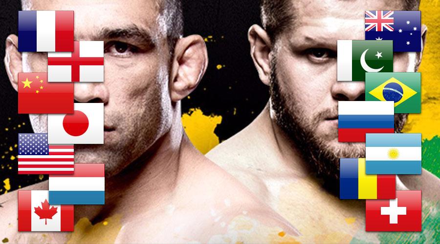 UFC Fight Night 121 - Dates et décalages horaires