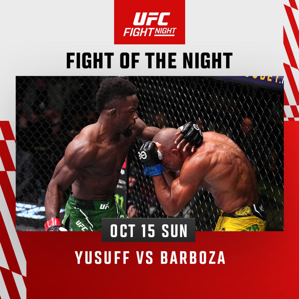 UFC on ESPN+ 88 - Edson Barboza vs Sodiq Yusuff