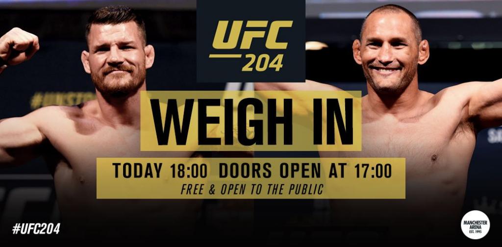 UFC 204 - La pesée (résultats)