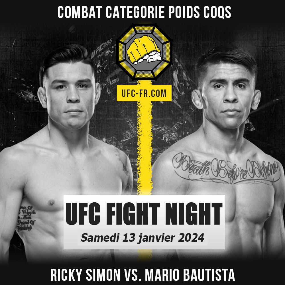 UFC ON ESPN+ 92 - Ricky Simon vs Mario Bautista