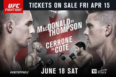UFC FIGHT NIGHT 89 - MACDONALD VS. THOMPSON