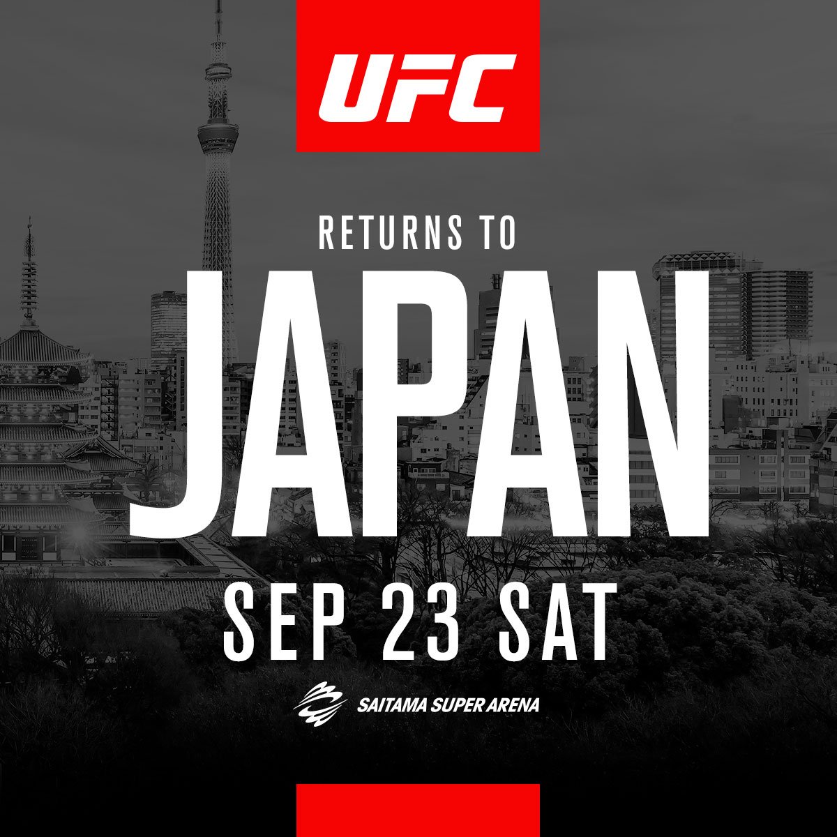 Poster/affiche UFC Fight Night 117 - Saitama