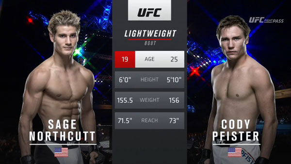 Sage Northcutt vs. Cody Pfister