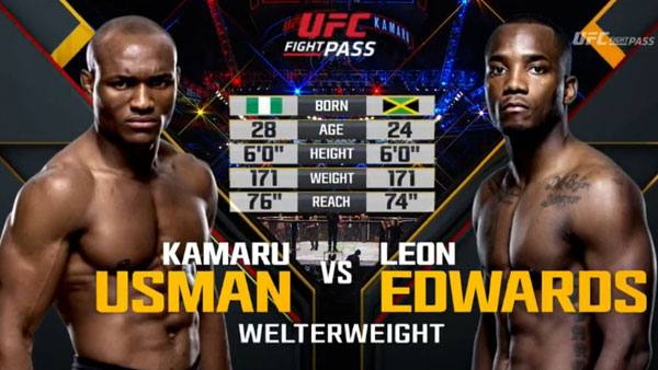 Victoire de  Kamaru Usman contre Leon Edwards