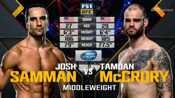 Victoire de Tamdan McCrory contre Josh Samman