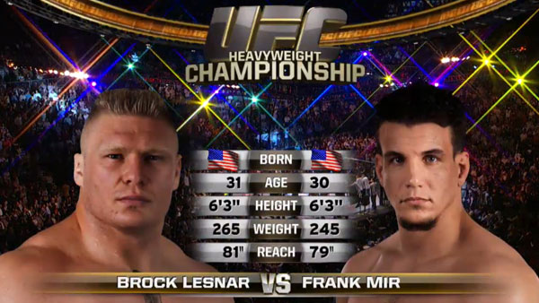 Brock Lesnar contre Frank Mir