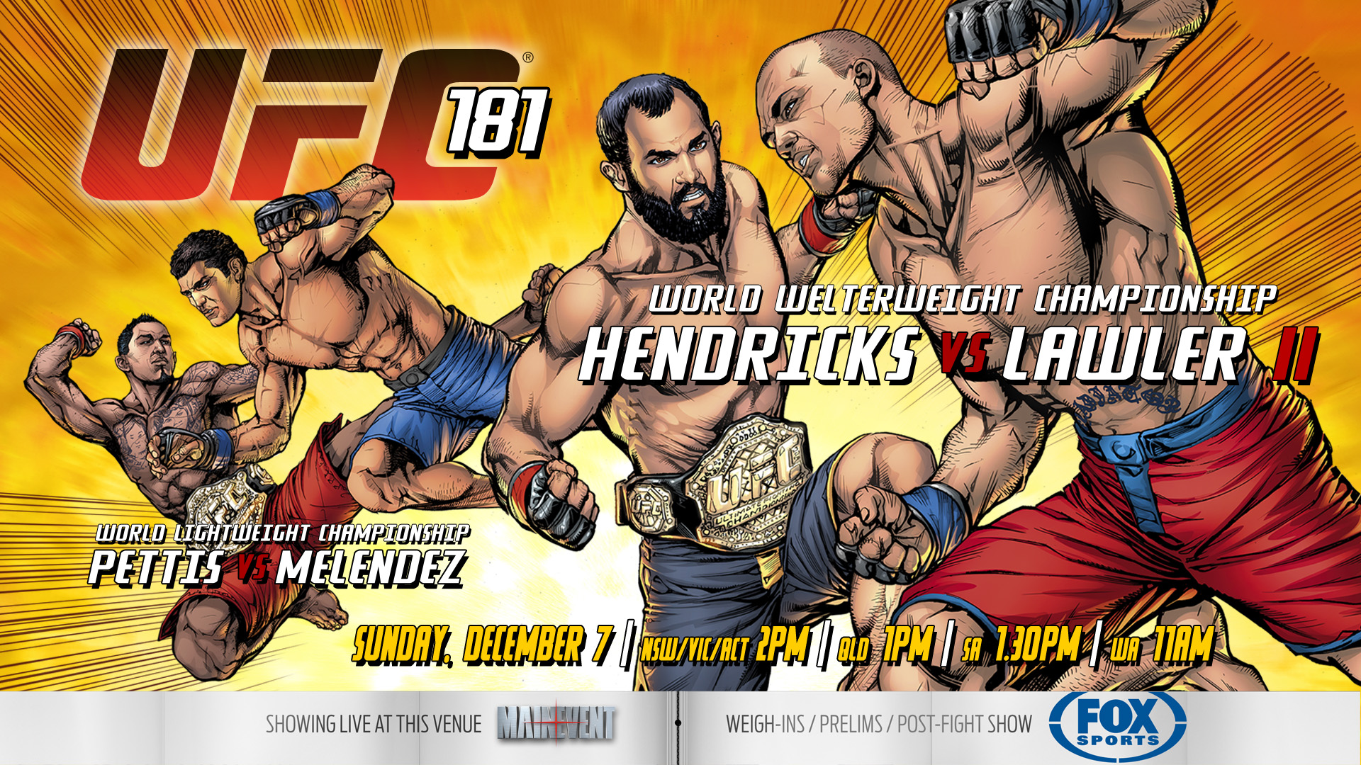 UFC 181 - Les posters et les affiches à Houston à Vegas - UFC Fans France