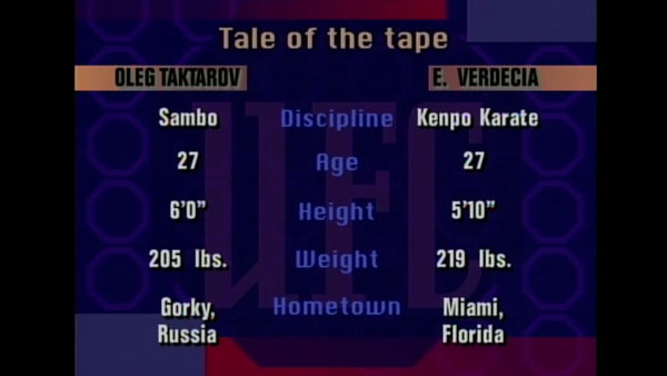 Oleg Taktarov contre Ernie Verdicia