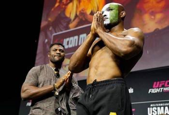 Francis Ngannou fait une apparition lors de la pesée de l’UFC Atlanta pour accompagner Kamaru Usman