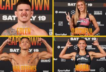 PFL Africa 1 2025 - Eblen vs. van Steenis - La pesée : résultats | PFL Cape Town