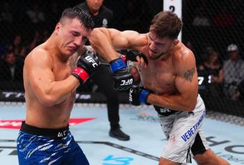 Nikolay Veretennikov décroche sa première victoire à l'UFC au terme d'un combat âprement disputé contre Francisco Prado | UFC 318