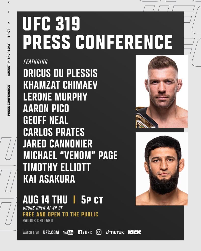 UFC 319 - Conférence de presse d'avant combat | Chicago