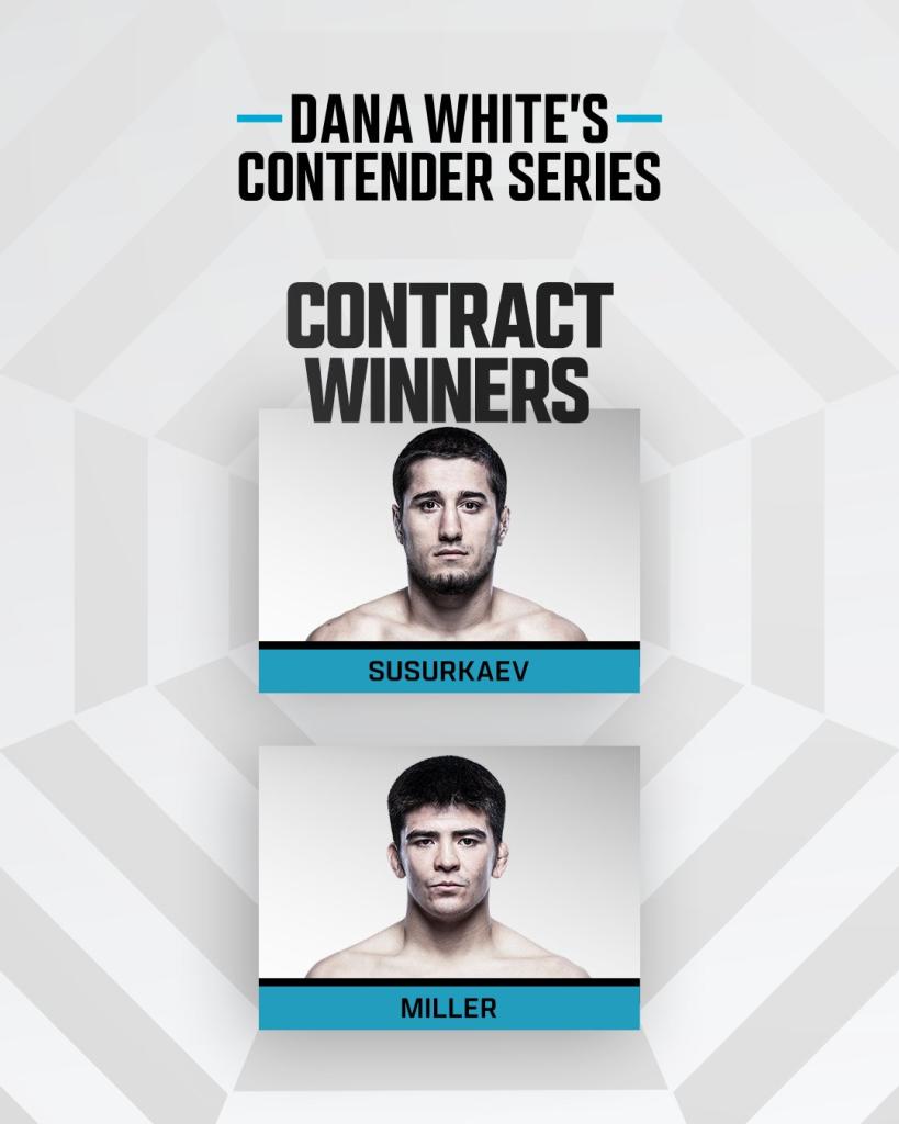 Dana White's Contender Series 77 : Dana White annonce les gagnants des contrats UFC