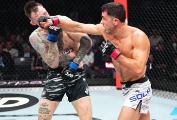Axel Sola stoppe Rhys McKee avec un coup au corps au troisième round pour ses débuts à l'UFC Paris