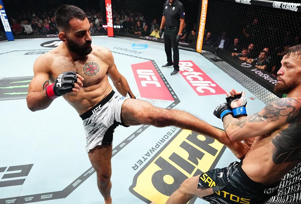Benoît Saint Denis enflamme Paris et s'impose par soumission lors du co-main event de l'UFC Paris