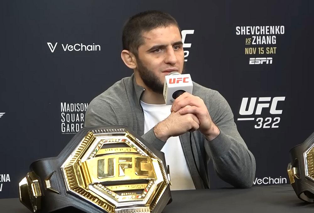 Islam Makhachev célèbre le “plus beau jour de sa vie” après sa victoire sur Jack Della Maddalena | UFC 322