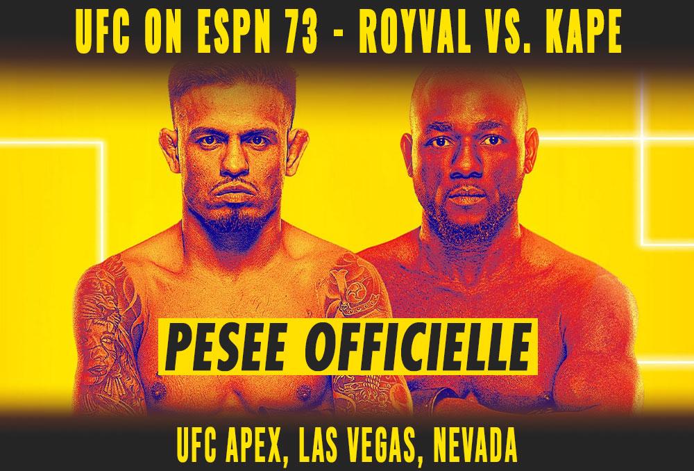 UFC on ESPN 73 - La pesée : résultats, vidéos, faceoffs | Las Vegas