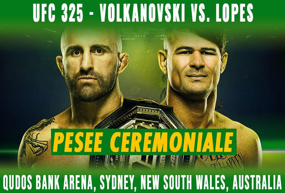 UFC 325 - Pesée cérémoniale | Sydney UFC 325 - Pesée cérémoniale | Sydney