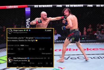 Diego Lopes honore Alex Volkanovski après leur combat : « Tu es le meilleur pour une raison » | UFC 325