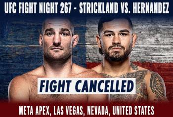 UFC Fight Night 267 - Combats annulés / reprogrammés | Houston