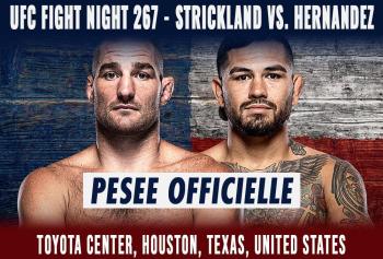 UFC FIGHT NIGHT 267 - La pesée : Résultats, vidéos, faceoffs | Houston