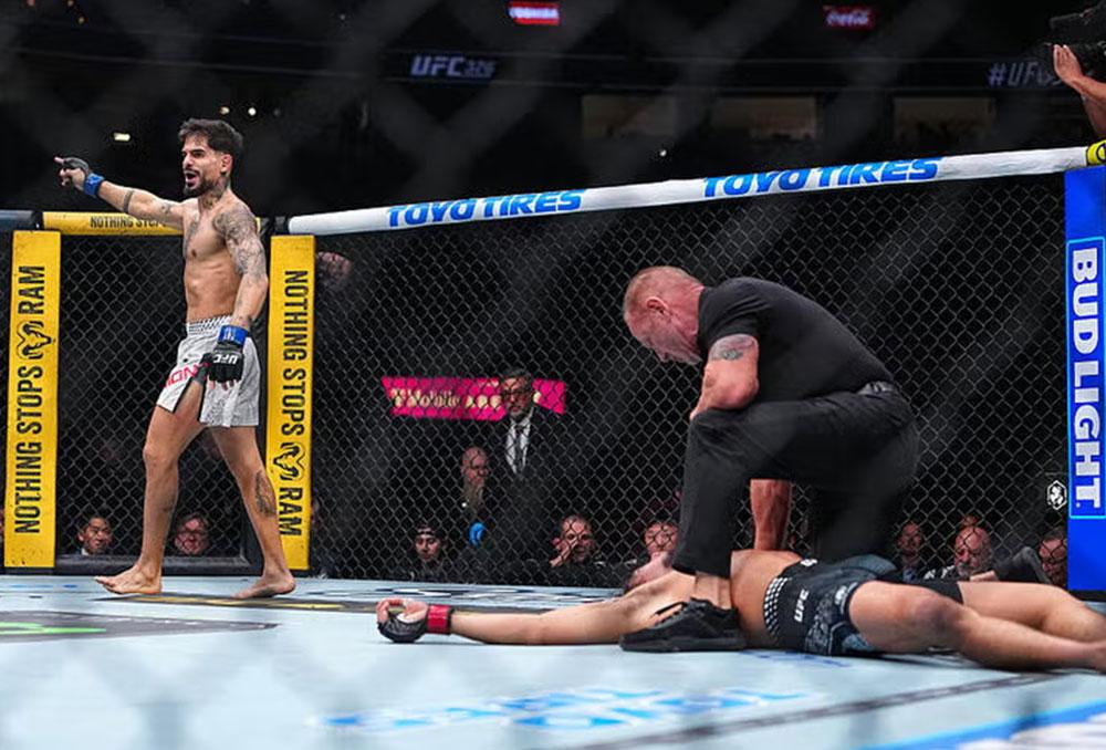 Alberto Montes étrangle Ricky Turcios en moins d’une minute lors de la deuxième reprise pour ses débuts officiels | UFC 326