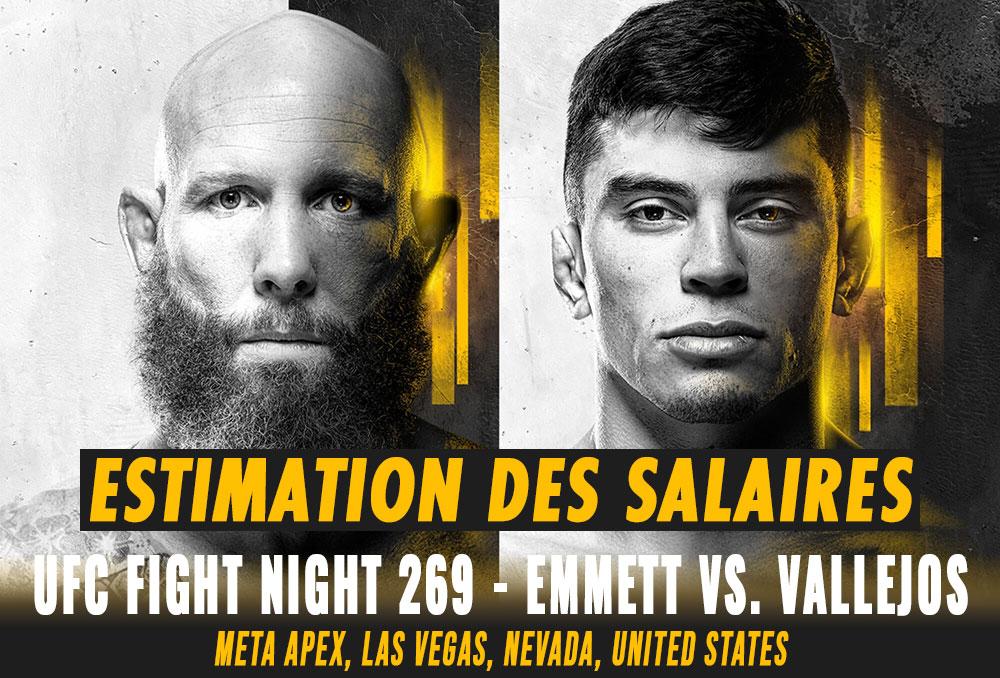 UFC Fight Night 269 - Les salaires (estimation) | Las Vegas