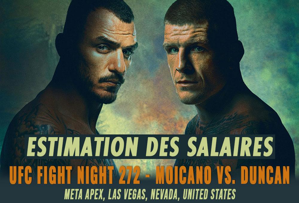 UFC Fight Night 272 - Les salaires (estimation) | Las Vegas