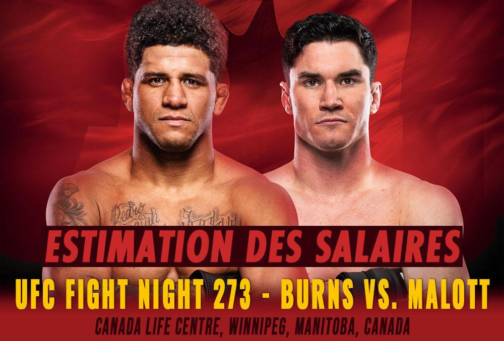 UFC Fight Night 273 - Les salaires (estimation) | Winnipeg