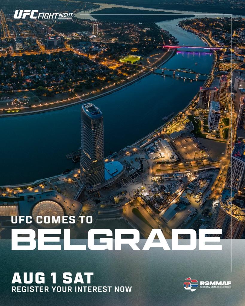 L'UFC s'installe en Serbie : Une première historique à Belgrade le 1er août
