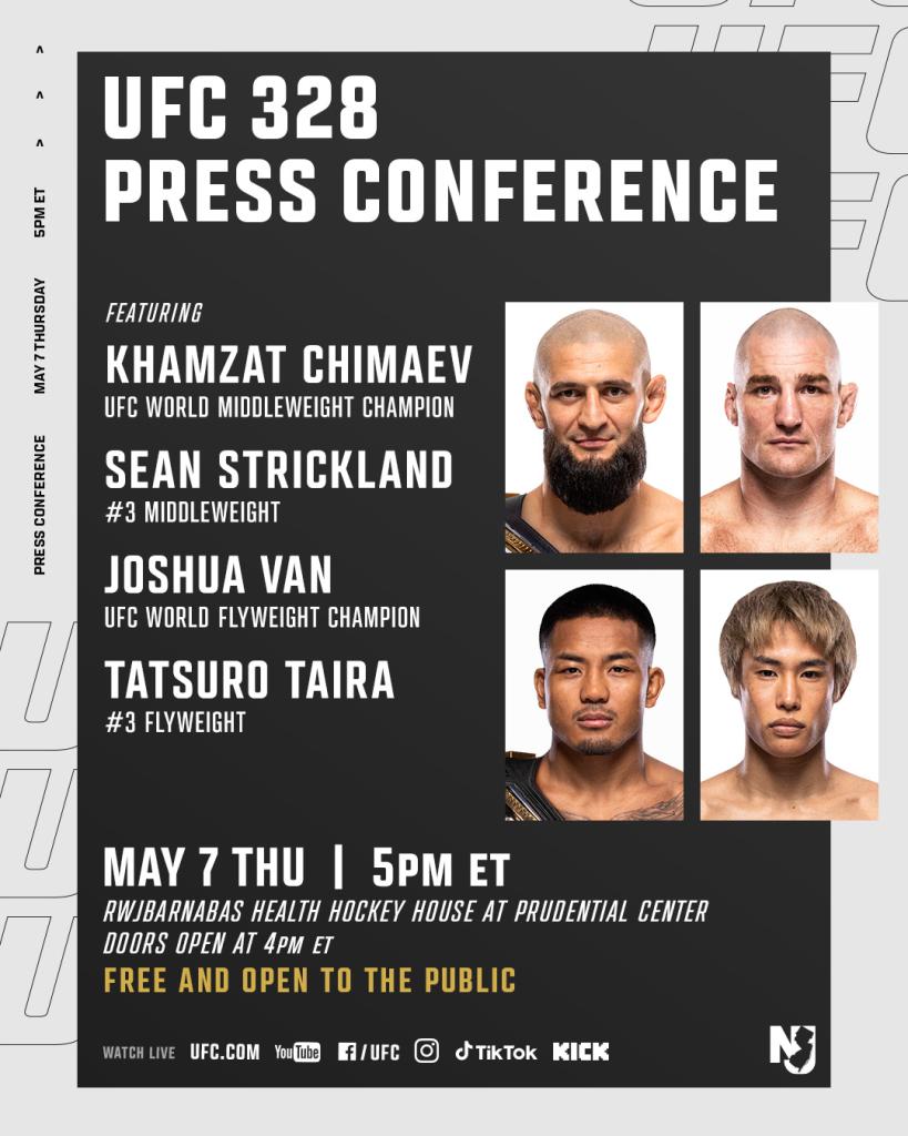 UFC 328 - Conférence de presse d'avant combat  | Newark
