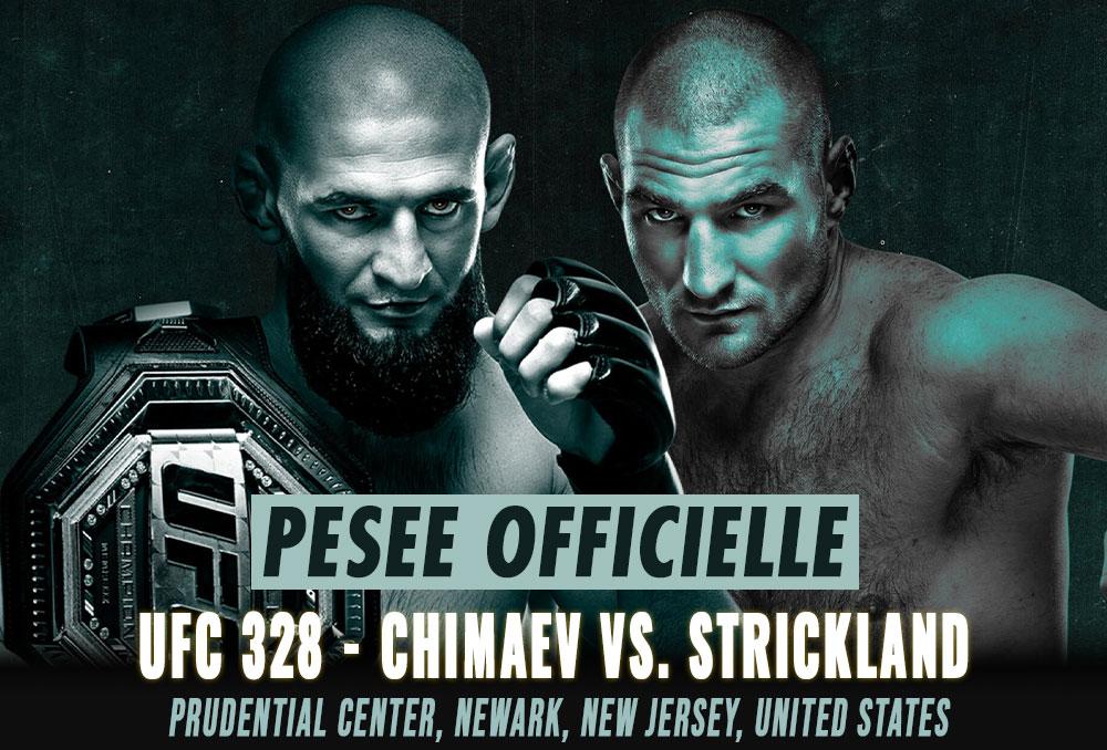 UFC 328 - La pesée : résultats, vidéos, faceoffs | Newark