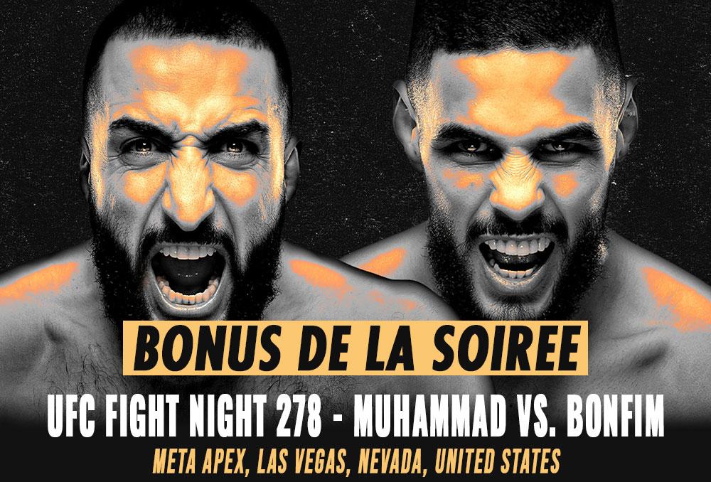 UFC Fight Night 278 - Bonus de la soirée | Las Vegas