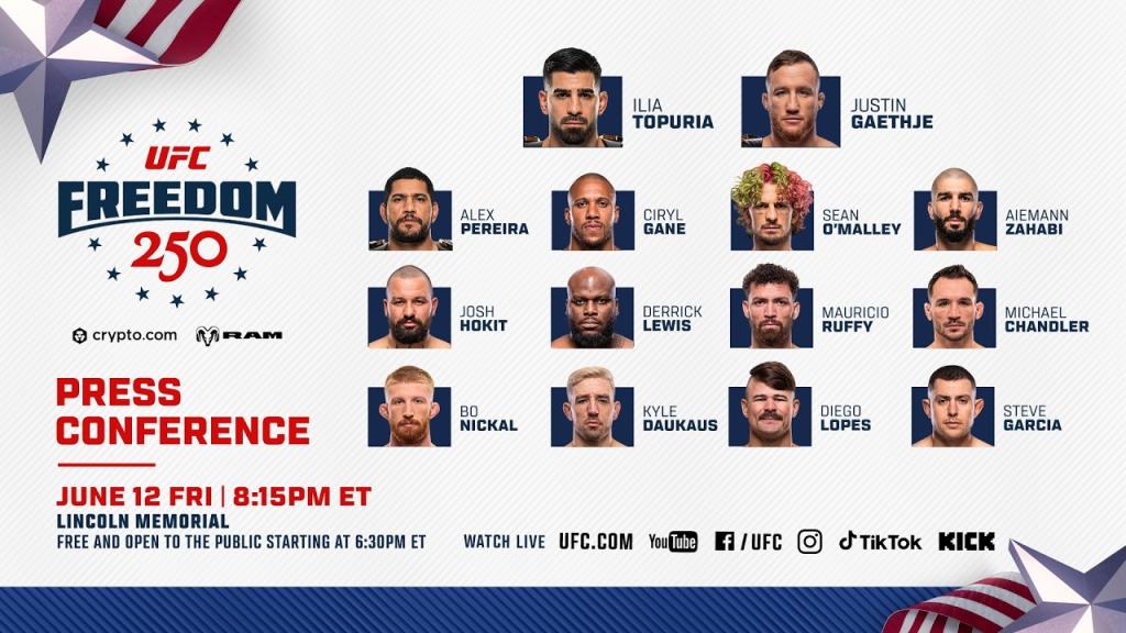 UFC Freedom 250 - Conférence de presse d'avant combat | Washington