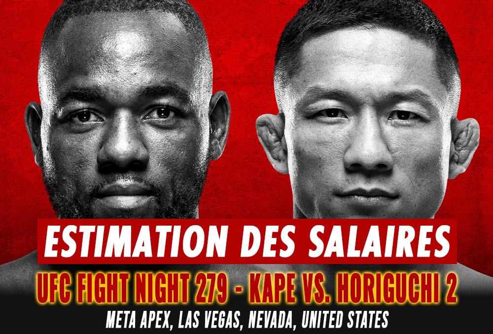 UFC Fight Night 279 - Les salaires (estimation) | Las Vegas