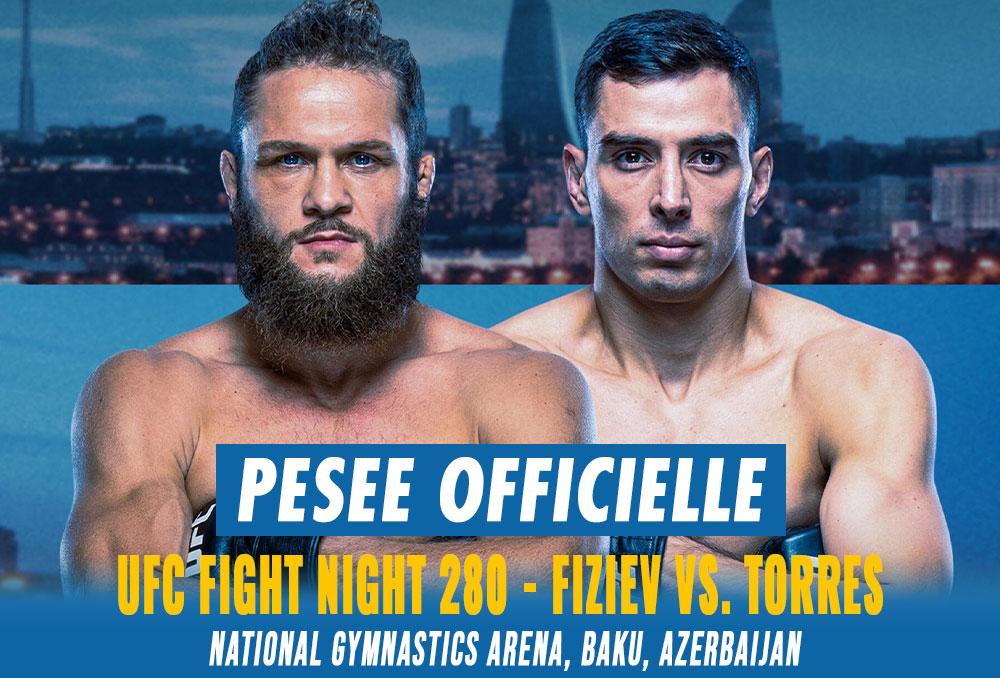 UFC Fight Night 280 - La pesée : résultats, vidéos, faceoffs | Baku
