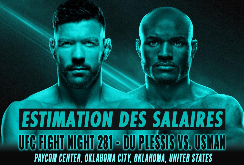 UFC Fight Night 281 - Les salaires (estimation) | Oklahoma City