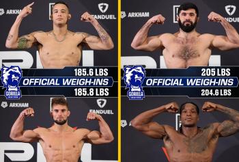 PFL Charlotte - Battle vs. Rosta - La pesée : résultats