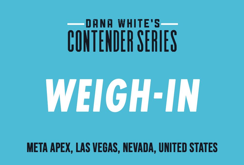 Contender Series 2026 - Week 1 - La pesée : résultats