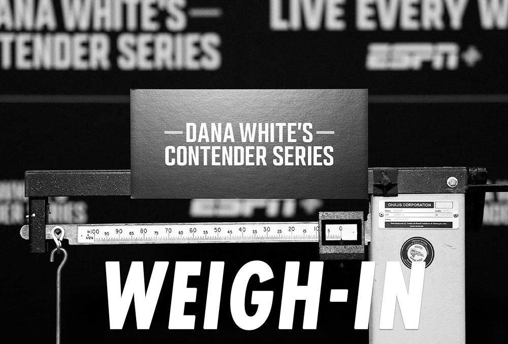 Contender Series 2026 - Week 1 - La pesée : résultats
