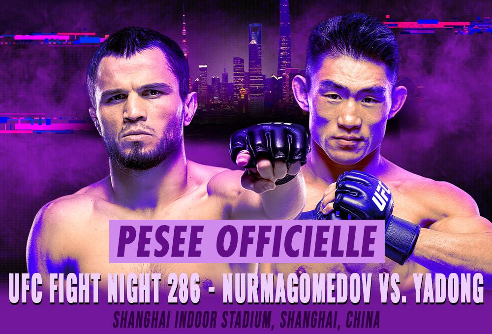 UFC Fight Night 286 - La pesée : résultats, vidéos, faceoffs | Shanghai