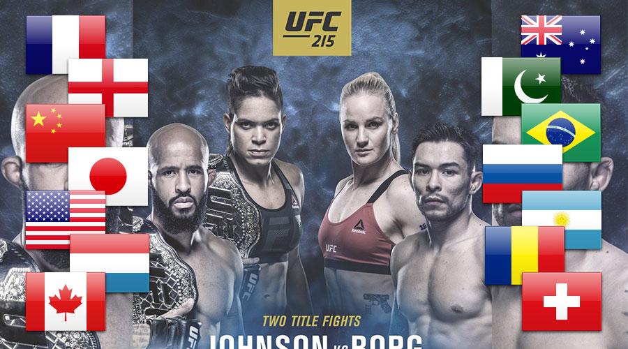 UFC 215 - Dates et décalages horaires