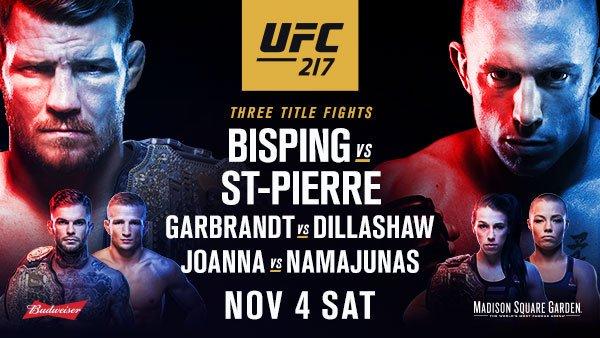 En route vers l'UFC 217 : Bisping vs St-Pierre en VOSTFR