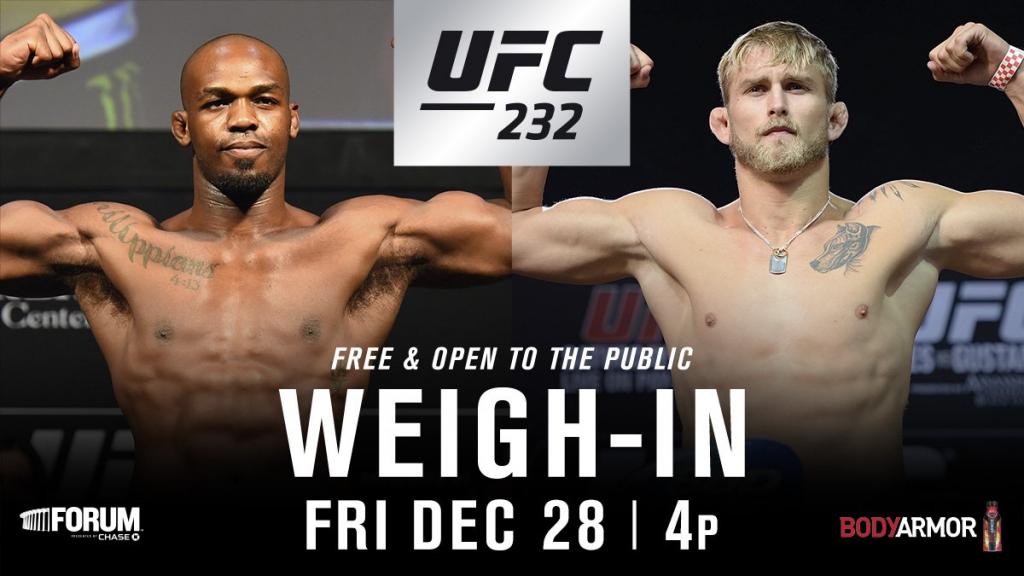 UFC 232 - La pesée