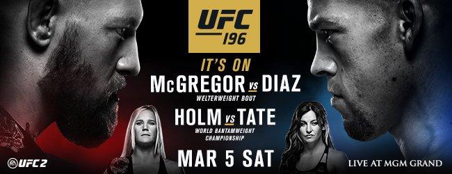 UFC 196 - Horaires et diffusions TV