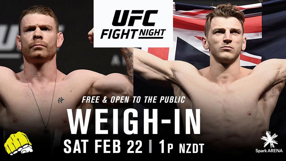 UFC Auckland - La pesée : résultats, vidéo