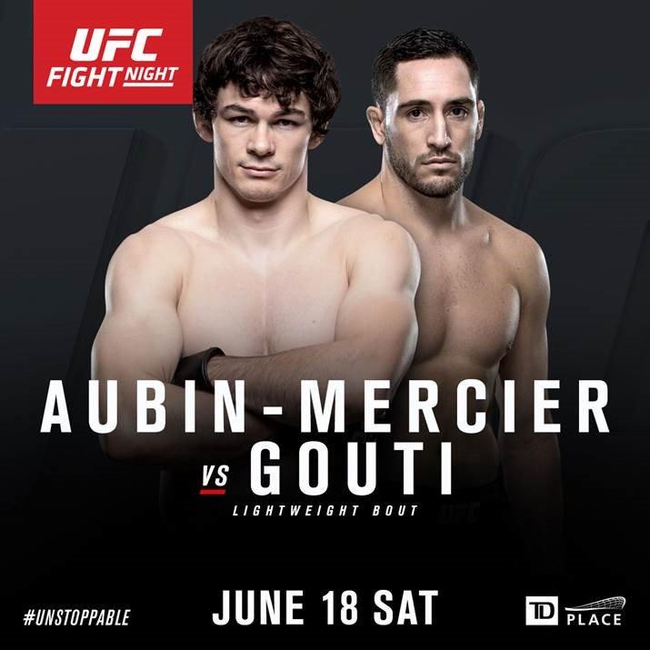 UFC Fight Night Ottawa - Thibault Gouti affrontera Olivier Aubin-Mercier