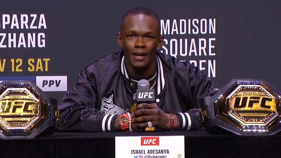 Israel Adesanya ne se focalise pas sur ses défaites avant sa revanche